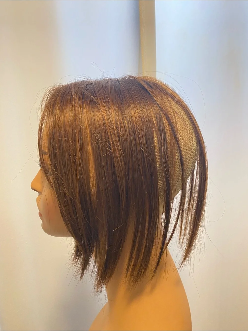 💯 Human Hair Brown /Golden Highlights 10” Long Topper- Natural Look